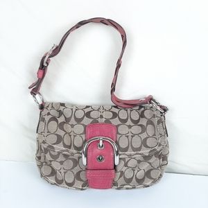 Coach Canvas Buckle Signature Bag